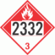 UN 2332 - Combustible Class 3 Placards