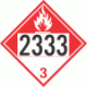 UN 2333 - Combustible Class 3 Placards