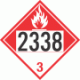 UN 2338 - Combustible Class 3 Placards