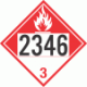 UN 2346 - Combustible Class 3 Placards