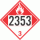 UN 2353 - Combustible Class 3 Placards