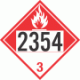 UN 2354 - Combustible Class 3 Placards