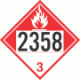 UN 2358 - Combustible Class 3 Placards