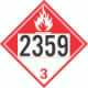 UN 2359 - Combustible Class 3 Placards