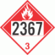 UN 2367 - Combustible Class 3 Placards