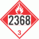 UN 2368 - Combustible Class 3 Placards