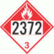 UN 2372 - Combustible Class 3 Placards