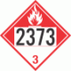 UN 2373 - Combustible Class 3 Placards