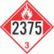 UN 2375 - Combustible Class 3 Placards