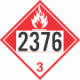 UN 2376 - Combustible Class 3 Placards