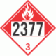 UN 2377 - Combustible Class 3 Placards