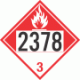 UN 2378 - Combustible Class 3 Placards