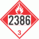 UN 2386 - Combustible Class 3 Placards