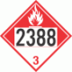 UN 2388 - Combustible Class 3 Placards