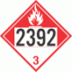 UN 2392 - Combustible Class 3 Placards