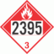 UN 2395 - Combustible Class 3 Placards