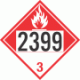 UN 2399 - Combustible Class 3 Placards