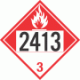 UN 2413 - Combustible Class 3 Placards