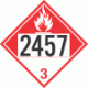 UN 2457 - Combustible Class 3 Placards