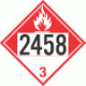 UN 2458 - Combustible Class 3 Placards