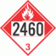 UN 2460 - Combustible Class 3 Placards