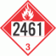 UN 2461 - Combustible Class 3 Placards