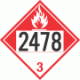 UN 2478 - Combustible Class 3 Placards