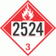 UN 2524 - Combustible Class 3 Placards