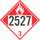 UN 2527 - Combustible Class 3 Placards