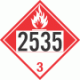 UN 2535 - Combustible Class 3 Placards