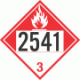 UN 2541 - Combustible Class 3 Placards