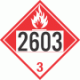 UN 2603 - Combustible Class 3 Placards