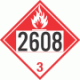 UN 2608 - Combustible Class 3 Placards