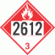 UN 2612 - Combustible Class 3 Placards