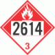 UN 2614 - Combustible Class 3 Placards