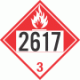 UN 2617 - Combustible Class 3 Placards