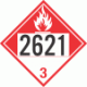 UN 2621 - Combustible Class 3 Placards