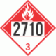 UN 2710 - Combustible Class 3 Placards