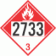 UN 2733 - Combustible Class 3 Placards