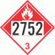 UN 2752 - Combustible Class 3 Placards