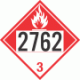 UN 2762 - Combustible Class 3 Placards