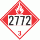 UN 2772 - Combustible Class 3 Placards