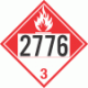 UN 2776 - Combustible Class 3 Placards