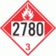 UN 2780 - Combustible Class 3 Placards