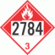 UN 2784 - Combustible Class 3 Placards