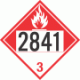 UN 2841 - Combustible Class 3 Placards