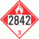 UN 2842 - Combustible Class 3 Placards