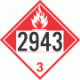 UN 2943 - Combustible Class 3 Placards