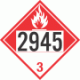 UN 2945 - Combustible Class 3 Placards