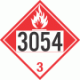 UN 3054 - Combustible Class 3 Placards